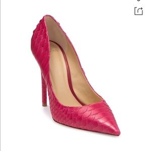 Alexandre Birman Olga Python Pump in Azalea!